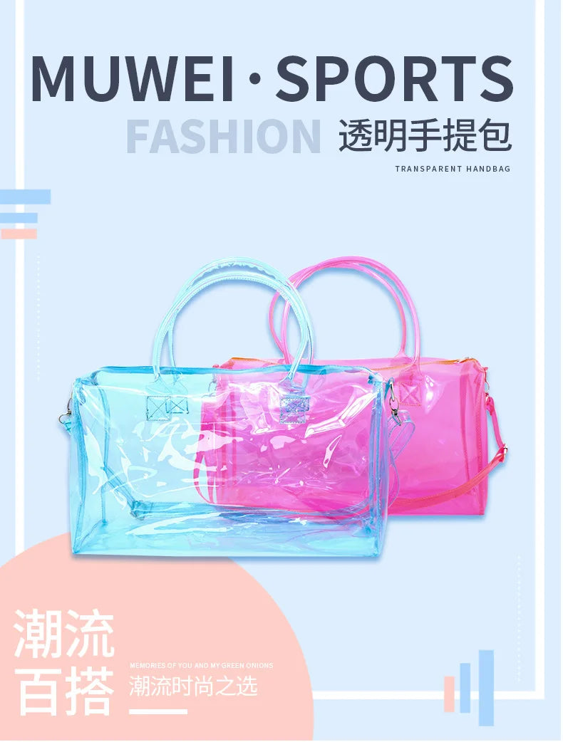 Large Capacity Gym Transparent Handbag Bag Fitness Accessories for Woman Girl