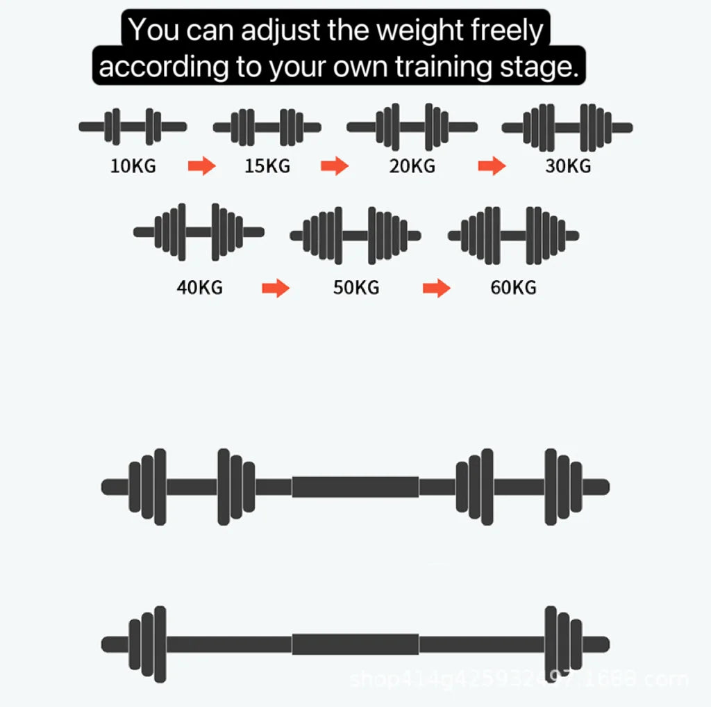 10kg-30kg Gym Home Weightlifting Dumbbells with Box Painted Black Painted Cast Iron Dumbbells Can Be Connected To A Barbell Set.