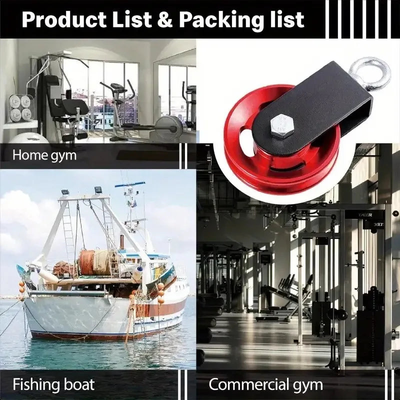 Aluminum Alloy Pulley Set Home Gym Strength Training Accessories Commercial Gym Fitness Equipment Accessories for Lat PullDown