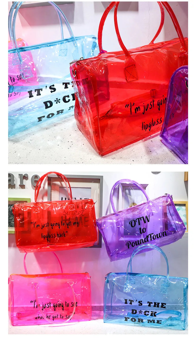 Large Capacity Gym Transparent Handbag Bag Fitness Accessories for Woman Girl