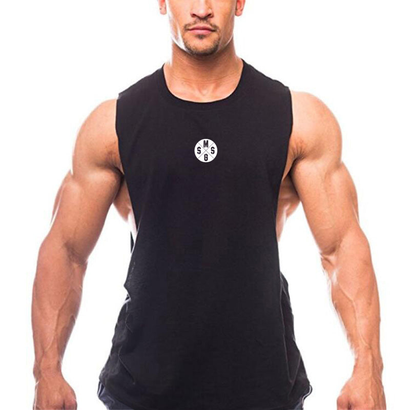 Muscleguys Mens Gym Clothing Workout Tank Tops Fitness Bodybuilding Low Cut Armholes Vest Muscle Singlets Activewear Tanktop