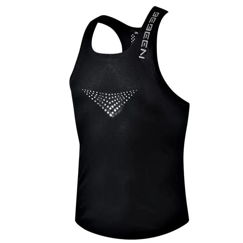 Mens Vest Mesh Breathable Quick Dry Outdoor Sports Sleeveless Top Lightweight Slim Fit Tank Top Men'S Fashion 2024 Summer New