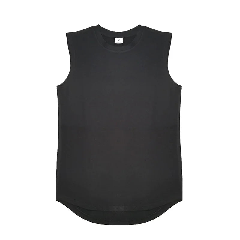 Gym Fitness Sport Clothing Summer Cool Cotton Breathable Vests Mens Bodybuilding Muscle Tank Tops Workout Sleeveless T-Shirts