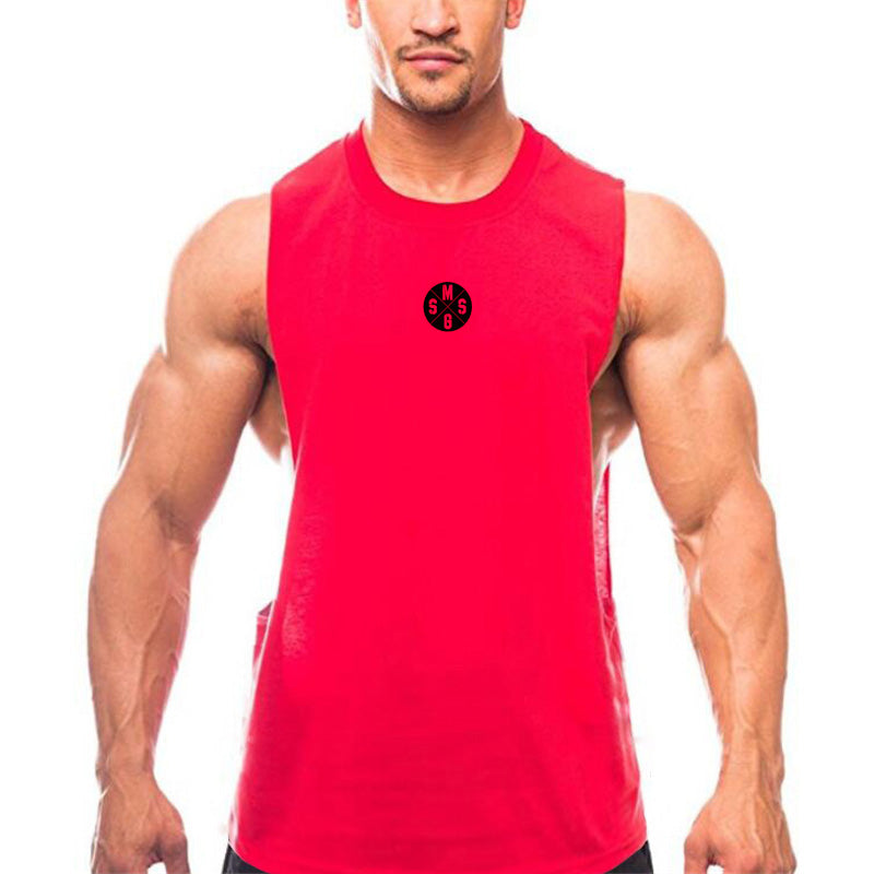 Muscleguys Mens Gym Clothing Workout Tank Tops Fitness Bodybuilding Low Cut Armholes Vest Muscle Singlets Activewear Tanktop
