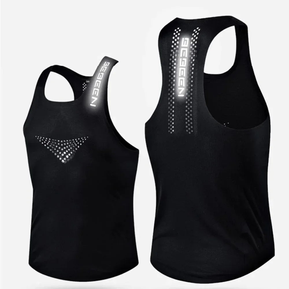 Mens Vest Mesh Breathable Quick Dry Outdoor Sports Sleeveless Top Lightweight Slim Fit Tank Top Men'S Fashion 2024 Summer New