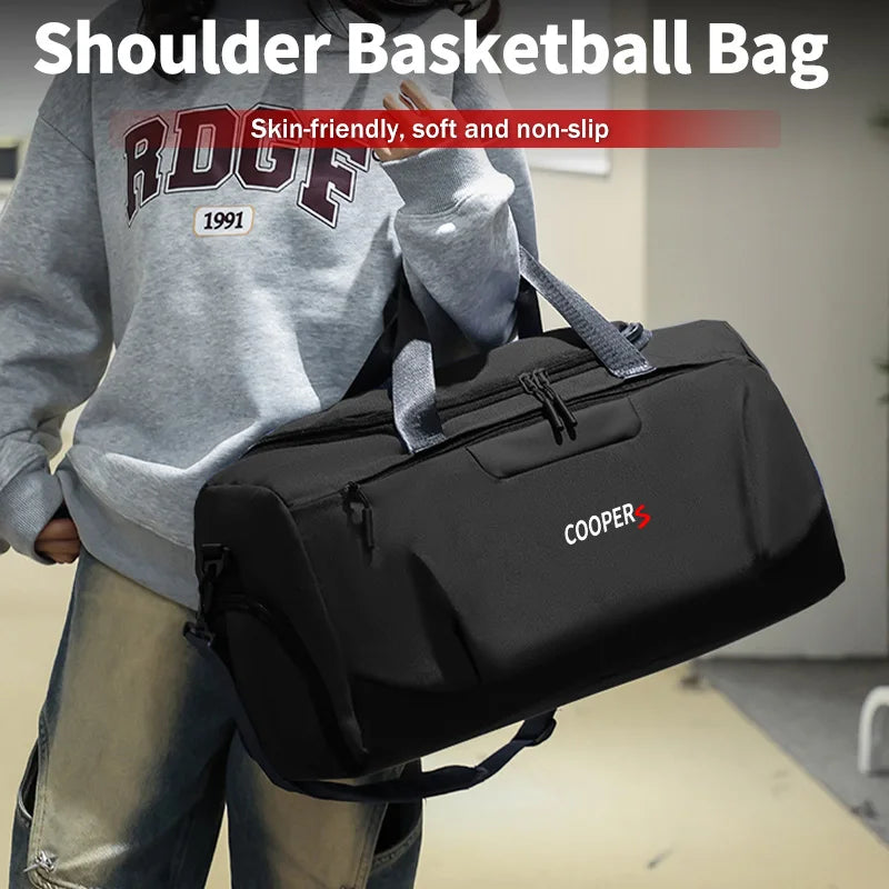 Car Accessories Men's Gym Bag Sports FitnessTraining Handbag For MINI Cooper JCW WORKS R55 R56 F55 F56 R57 R58 R59 R60 R50 R53 R