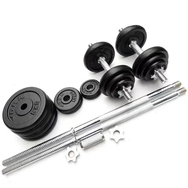 10kg-30kg Gym Home Weightlifting Dumbbells with Box Painted Black Painted Cast Iron Dumbbells Can Be Connected To A Barbell Set.