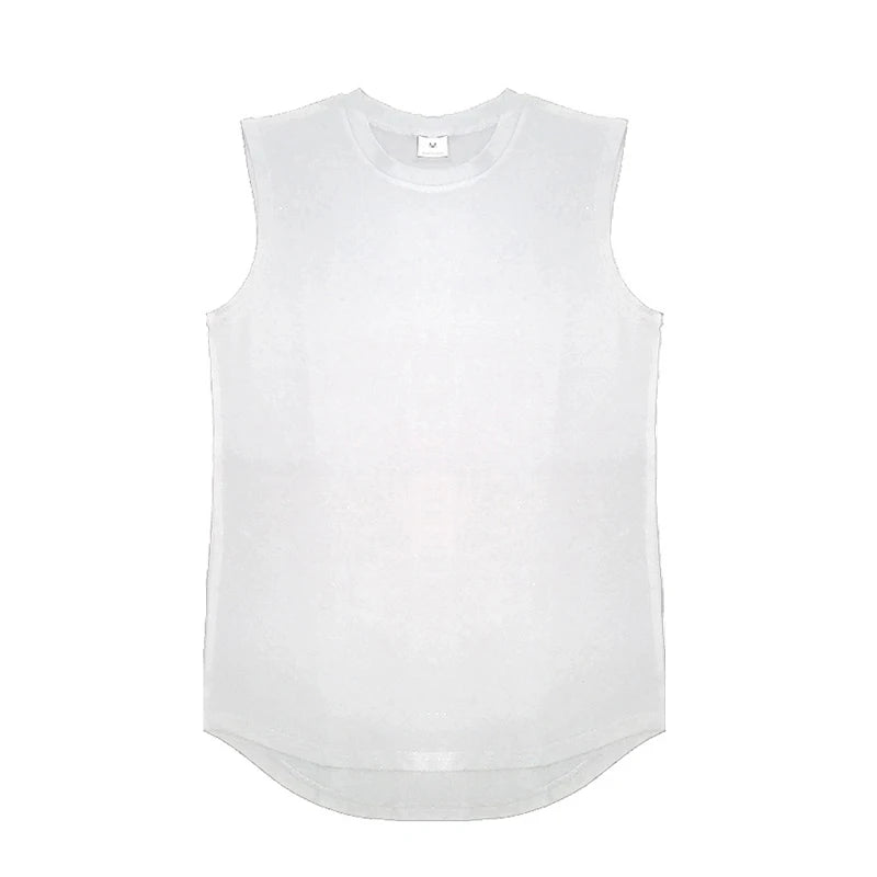 Gym Fitness Sport Clothing Summer Cool Cotton Breathable Vests Mens Bodybuilding Muscle Tank Tops Workout Sleeveless T-Shirts
