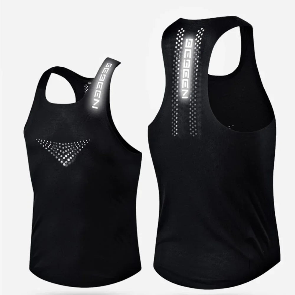 Mens Vest Mesh Breathable Quick Dry Outdoor Sports Sleeveless Top Lightweight Slim Fit Tank Top Men'S Fashion 2024 Summer New