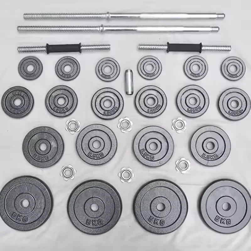 10kg-30kg Gym Home Weightlifting Dumbbells with Box Painted Black Painted Cast Iron Dumbbells Can Be Connected To A Barbell Set.